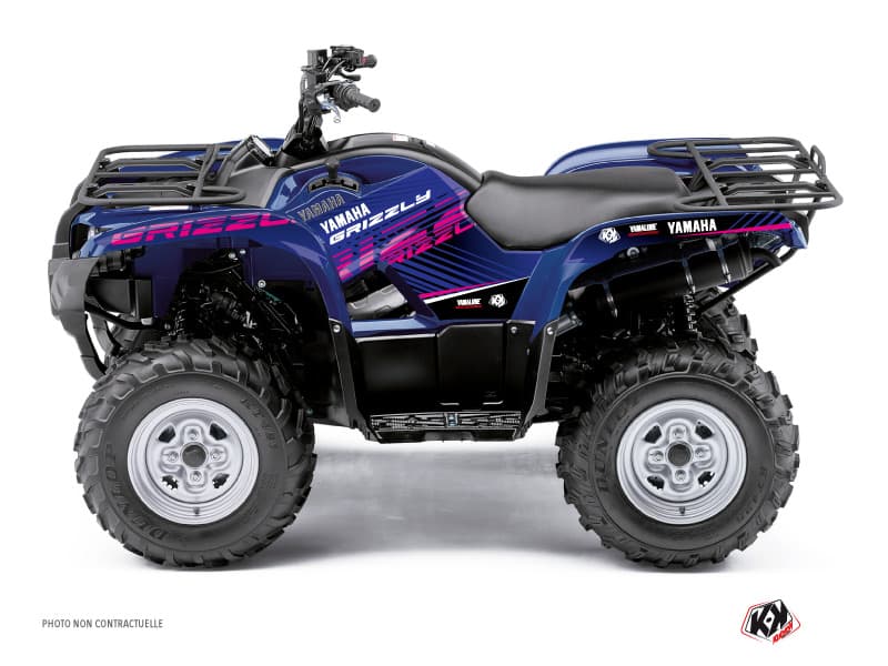 kit graphique quad flow yamaha 350 grizzly rose