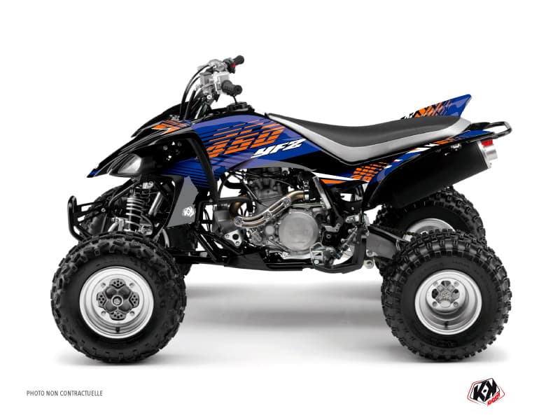 kit graphique quad yamaha yfz 450 flow orange | Yamaha | Kutvek