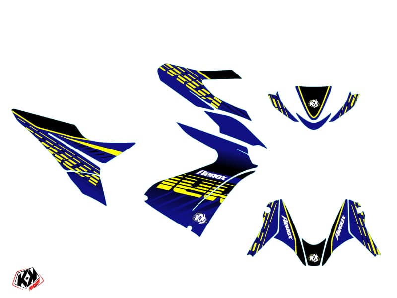 Kit graphique Scooter Flow Yamaha Aerox Jaune | Yamaha | Kutvek - View 2