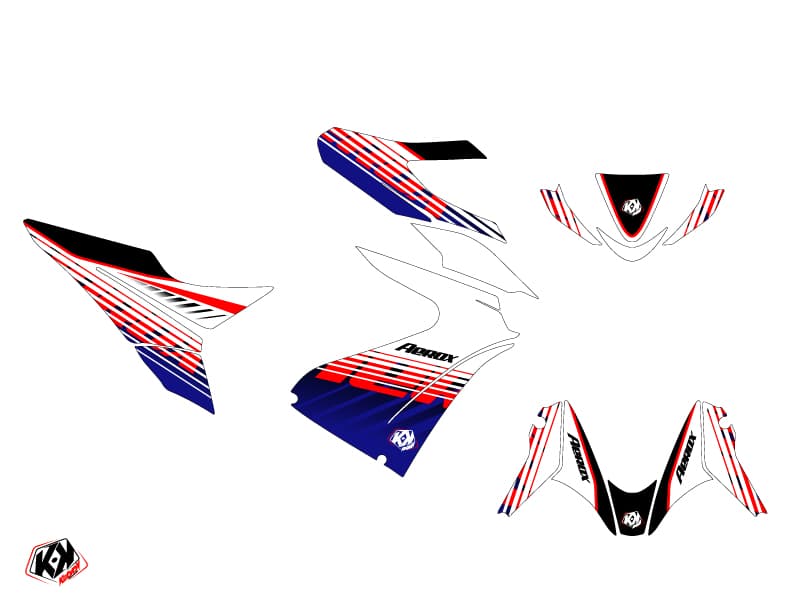 Kit graphique Scooter Flow Yamaha Aerox Rouge | Yamaha | Kutvek - View 2