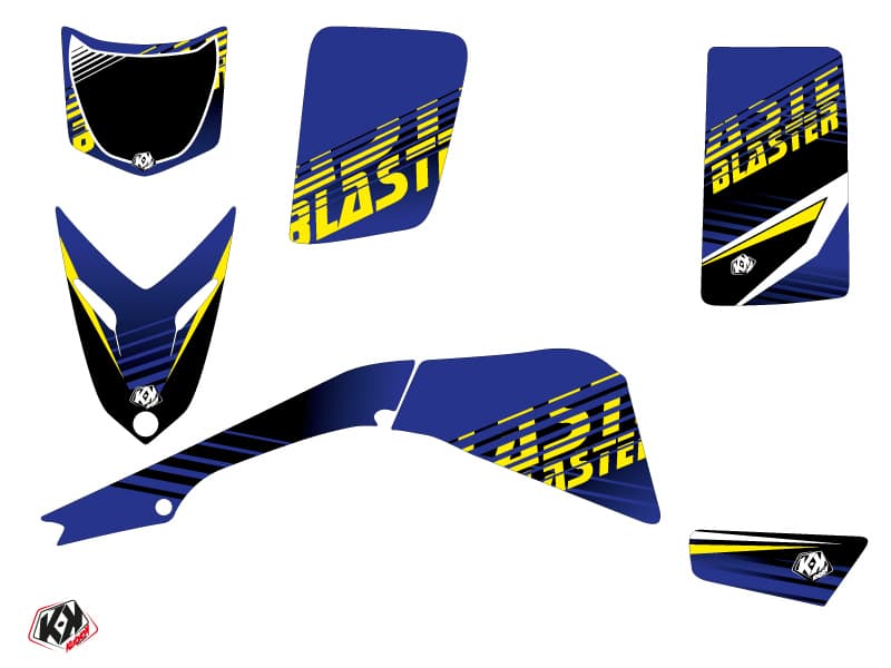 kit graphique quad yamaha blaster 200 flow jaune | Yamaha | Kutvek - View 2