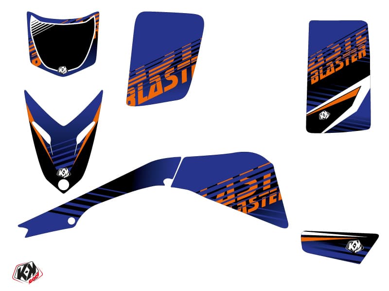 kit graphique quad yamaha blaster 200 flow orange | Yamaha | Kutvek - View 2