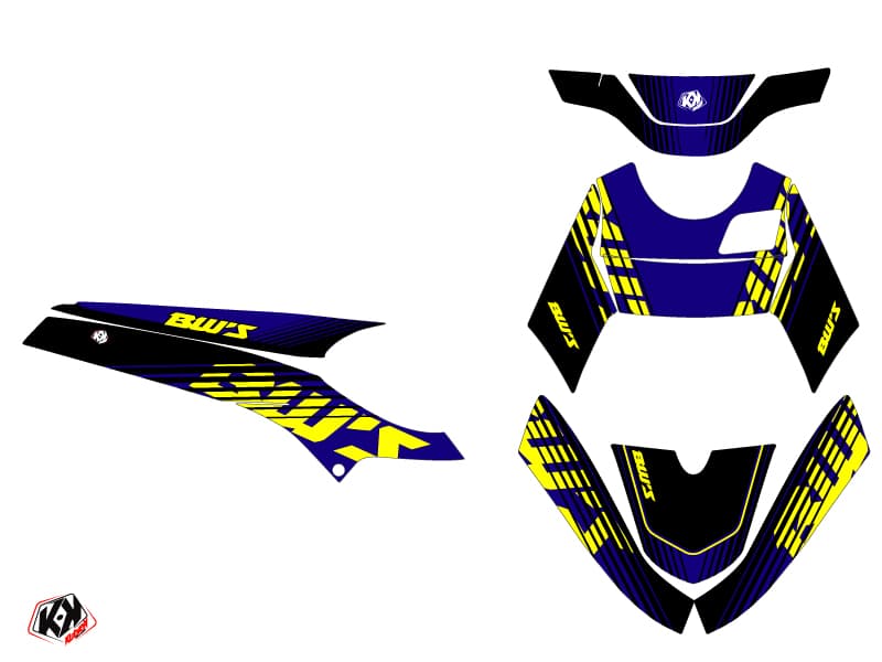kit graphique scouter yamaha bw's flow jaune | Yamaha | Kutvek - View 2