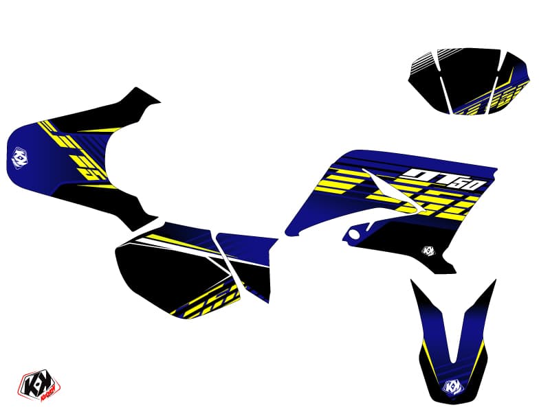 50cc Flow Yamaha DT 50 Yellow Graphic Kit | Yamaha | Kutvek - View 2