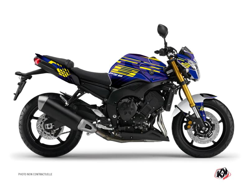 kit graphique moto yamaha fz 8 flow jaune  