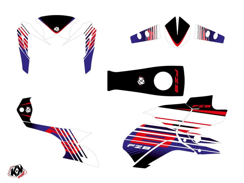Kit graphique Moto Flow Yamaha FZ 8 Rouge | Yamaha | Kutvek - View 2