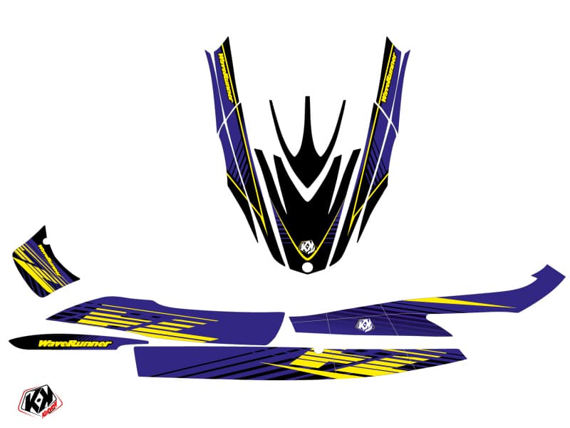 kit graphique jet-ski yamaha fzr flow jaune | Yamaha | Kutvek - View 2