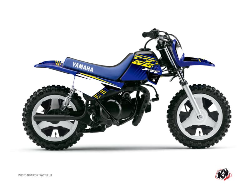 kit graphique motocross yamaha pw 50 flow jaune  