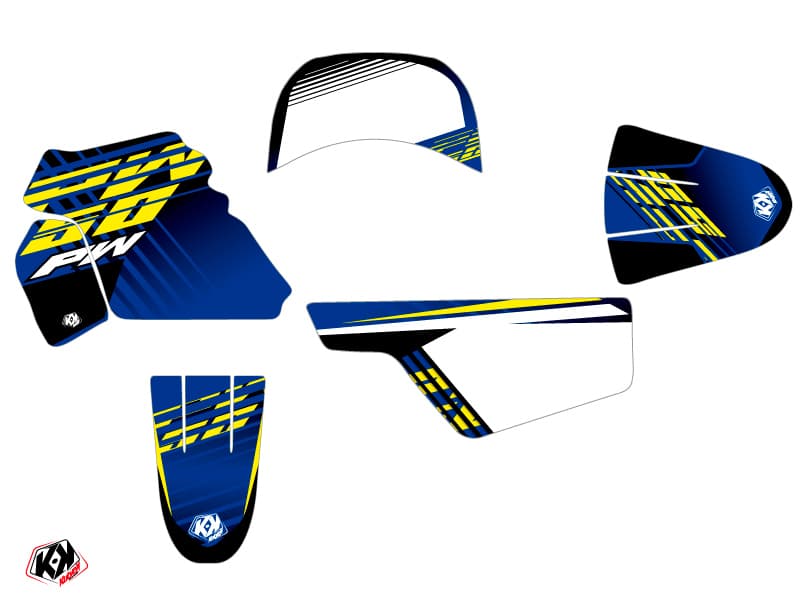 Yamaha PW 50 Dirt Bike Flow Graphic Kit Yellow | PW 50 | Kutvek - View 2