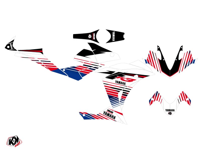 street bike yamaha r3 flow red  graphic kit | Yamaha | Kutvek - View 2