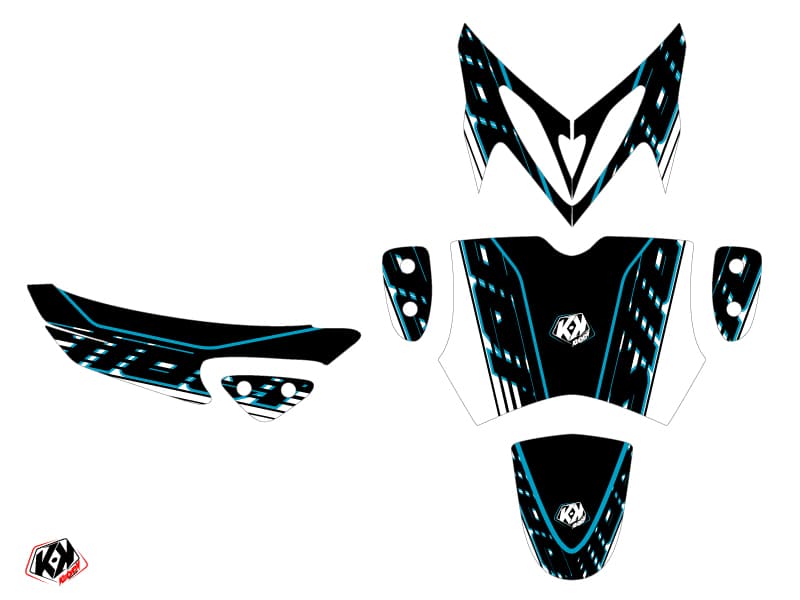 Yamaha Slider Scooter Flow Graphic Kit Blue | Yamaha | Kutvek - View 2