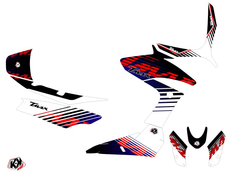 Kit graphique Maxiscooter Flow Yamaha TMAX 500 Rouge | Yamaha | Kutvek - View 3
