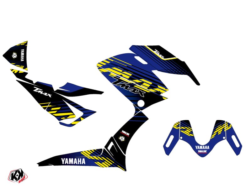 kit graphique maxiscooter flow yamaha tmax 530 jaune | Yamaha | Kutvek - View 2