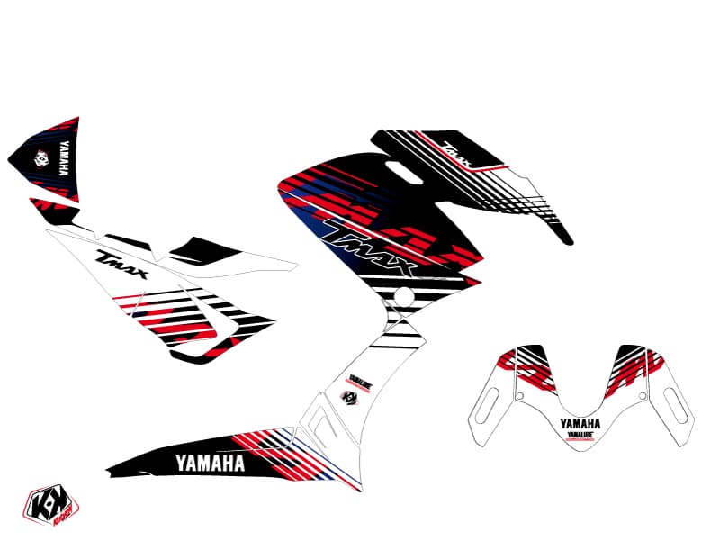 kit graphique maxiscooter flow yamaha tmax 530 rouge | Yamaha | Kutvek - View 2