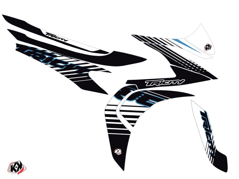 Kit graphique Maxiscooter Flow Yamaha TRICITY Bleu | Yamaha | Kutvek - View 2