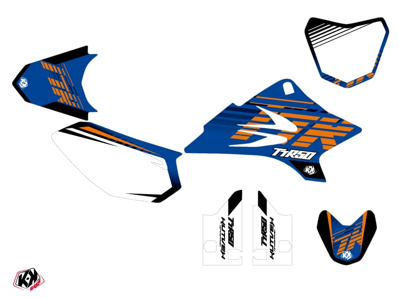 Yamaha TTR 50 Dirt Bike Flow Graphic Kit Orange | TT-R | Kutvek - View 2
