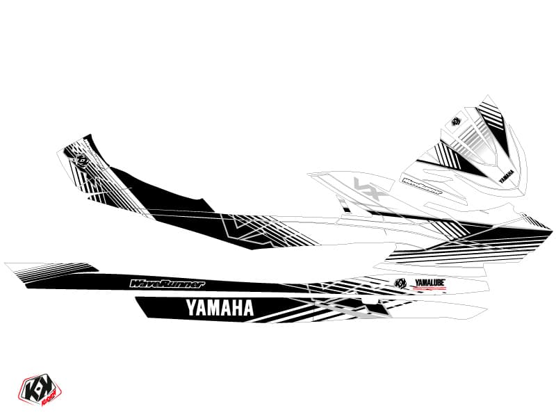 kit graphique jet-ski flow yamaha vx blanc noir | Yamaha | Kutvek - View 2