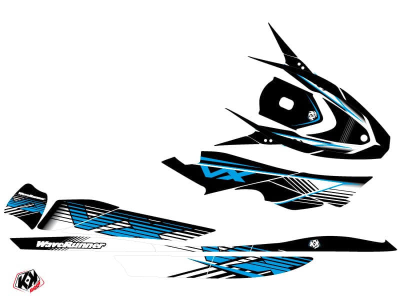 kit graphique jet-ski yamaha vxr flow bleu | Yamaha | Kutvek - View 3