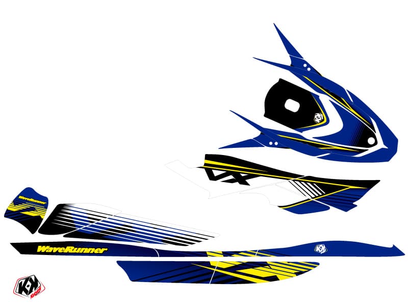 kit graphique jet-ski yamaha vxr flow jaune | Yamaha | Kutvek - View 2