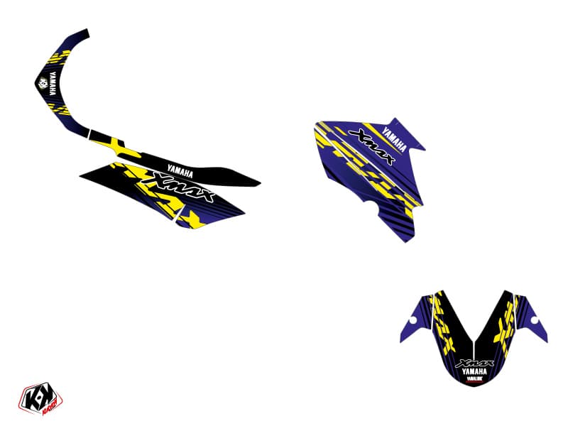 kit graphique maxiscooter flow yamaha xmax 125 jaune | Yamaha | Kutvek - View 2