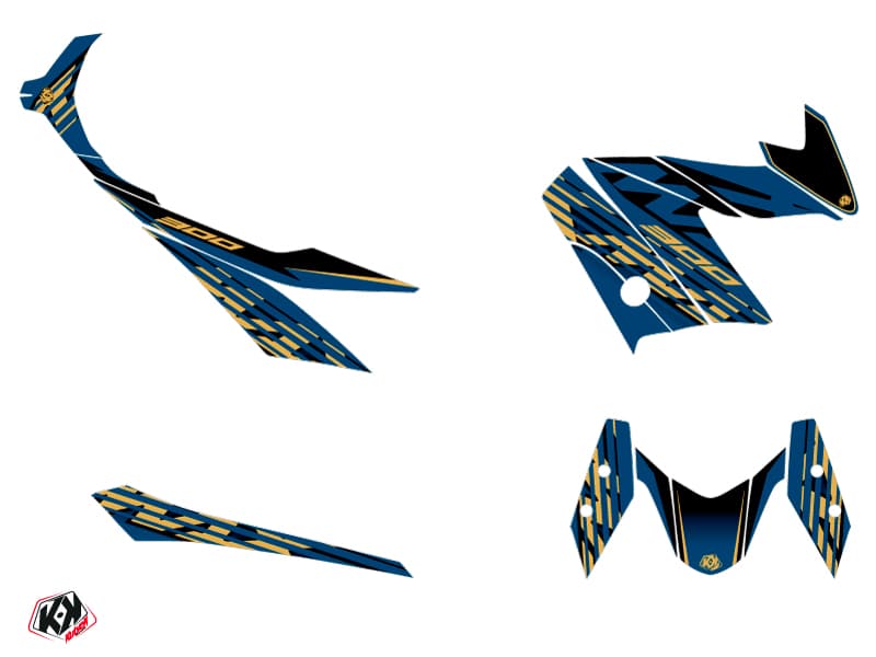 Kit graphique Maxiscooter Flow Yamaha XMAX 300 Bleu | Yamaha | Kutvek - View 2