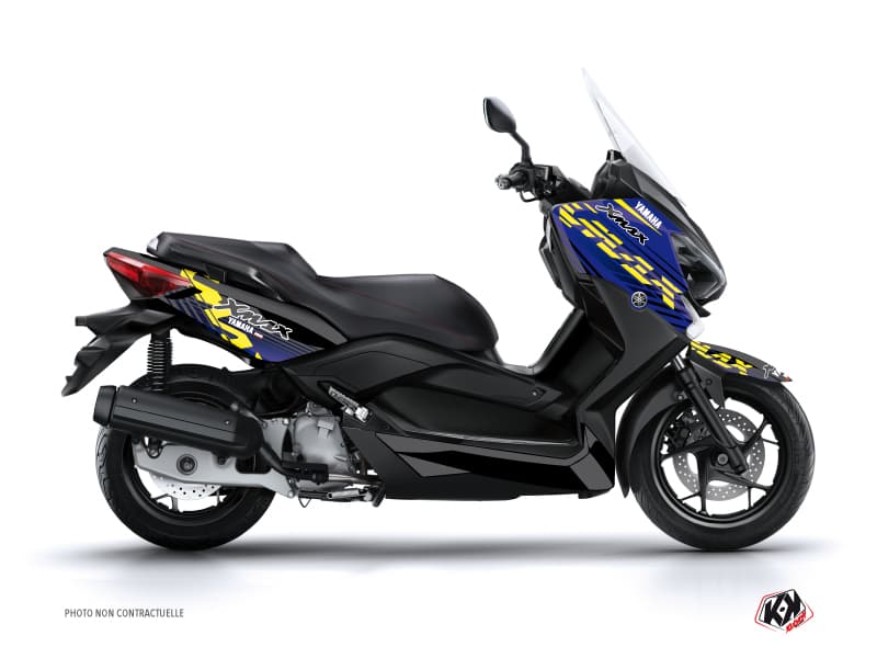kit graphique maxiscooter flow yamaha xmax 400 jaune