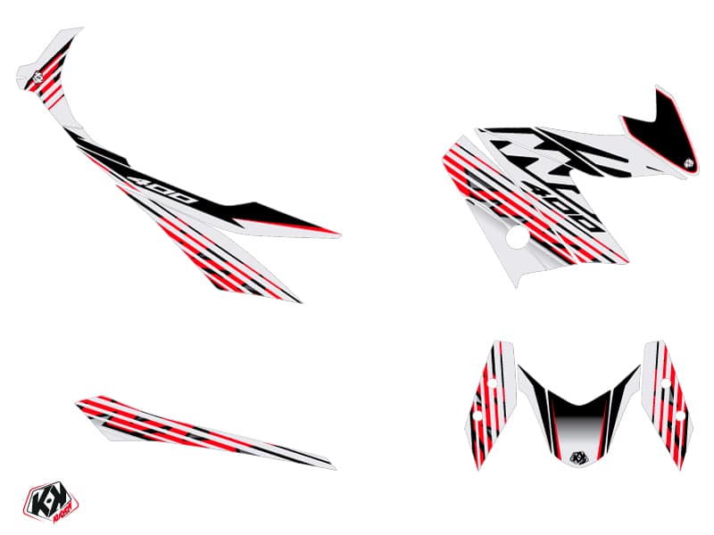 kit graphique maxi-scooter yamaha xmax 400 flow rouge | Yamaha | Kutvek - View 2