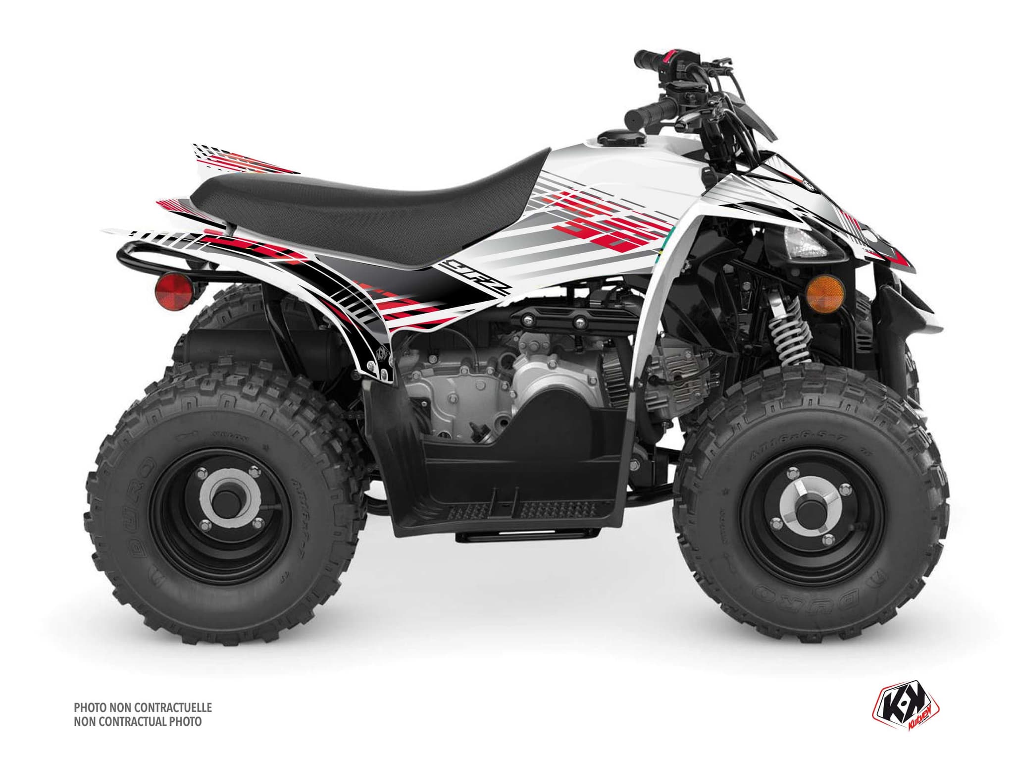 kit graphique quad yamaha yfz 50 flow rouge  