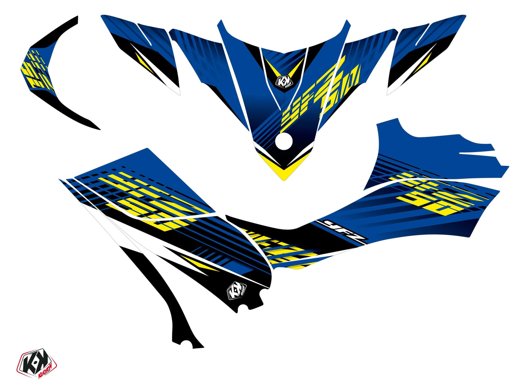 Kit Graphique Quad Flow Yamaha 50 YFZ Jaune | Yamaha | Kutvek - View 2