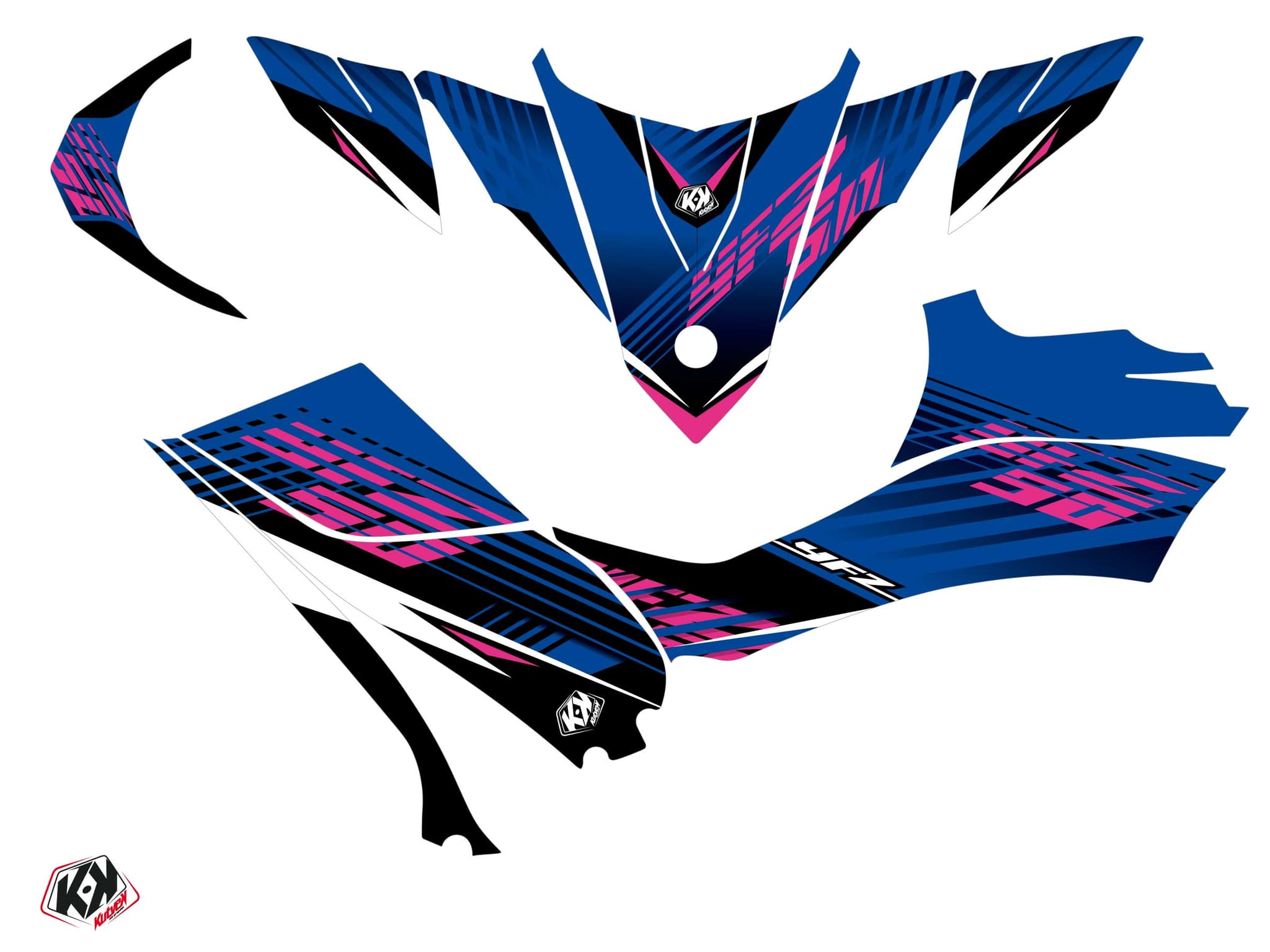 Kit Graphique Quad Flow Yamaha 50 YFZ Rose | Yamaha | Kutvek - View 2