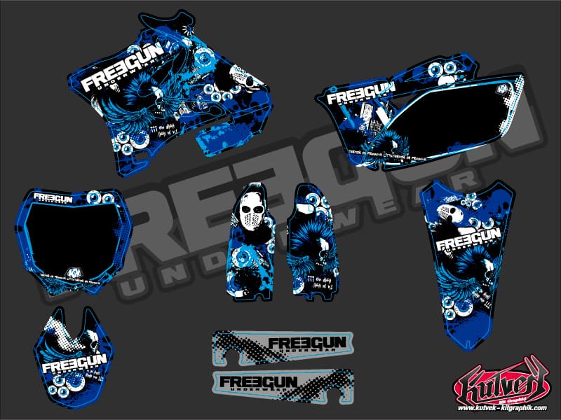 kit graphique motocross yamaha yz 125 freegun | 125 YZ | Kutvek - View 2
