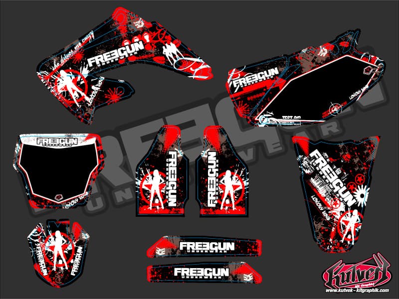 deko-set moto-cross freegun honda 250 cr | Honda | Kutvek - View 2