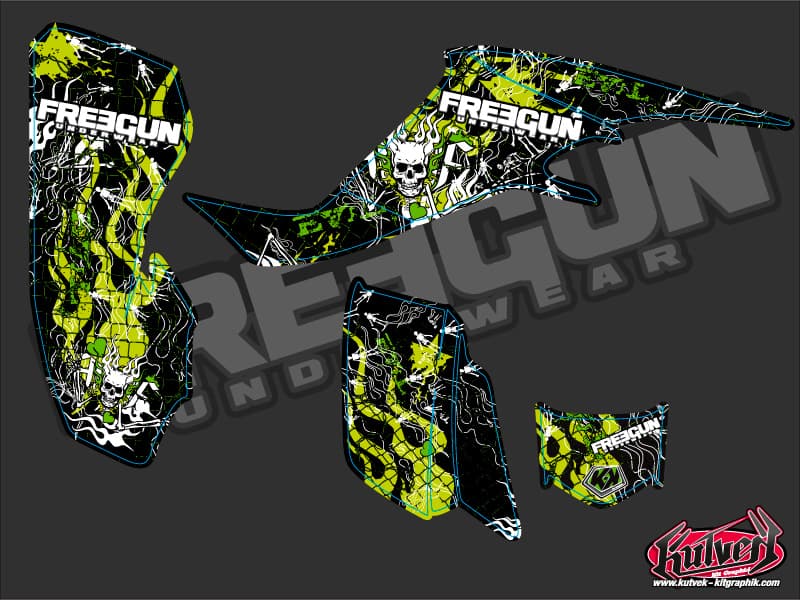 kit graphique quad kawasaki kfx 400 freegun | Kawasaki | Kutvek - View 2