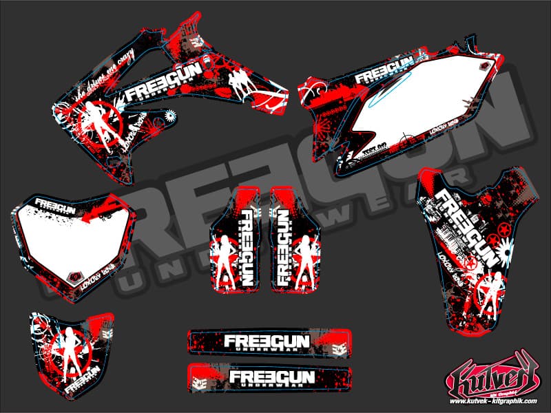 Honda 450 CRF Dirt Bike Freegun Graphic Kit | Honda | Kutvek - View 2