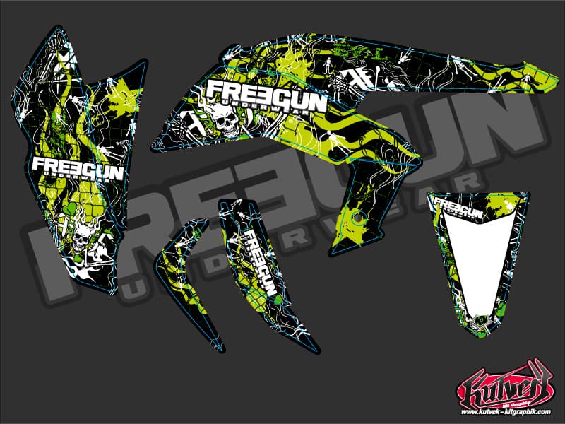 kit graphique quad kawasaki kfx 450 freegun | Kawasaki | Kutvek - View 2