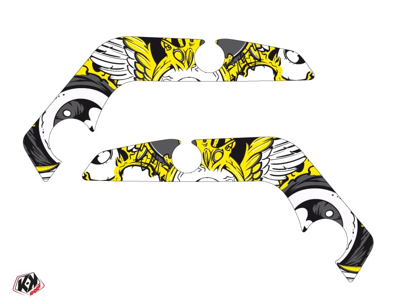 kit graphique protection de cadre quad freegun suzuki 450 ltr jaune x3 | Stickers de protection de cadre | Kutvek - View 2