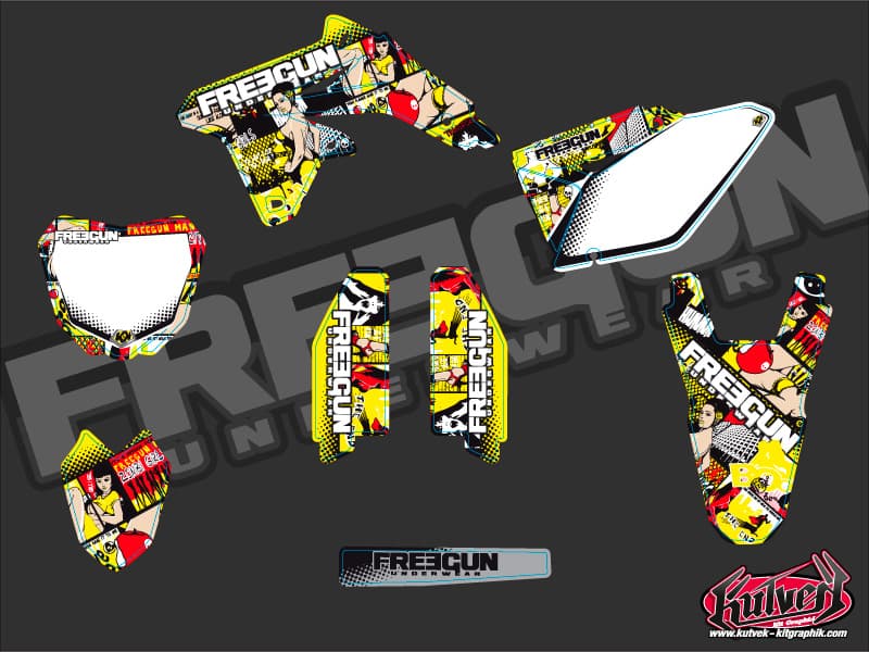 Suzuki 450 RMZ Dirt Bike Freegun Graphic Kit | Suzuki | Kutvek - View 2