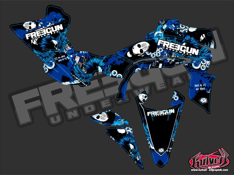 Yamaha 450 YFZ R ATV Freegun Graphic Kit Blue | Yamaha | Kutvek - View 2