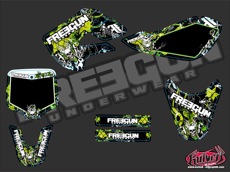 kit de decoración motocross kawasaki kx 65 freegun réplica | Kawasaki | Kutvek - View 2