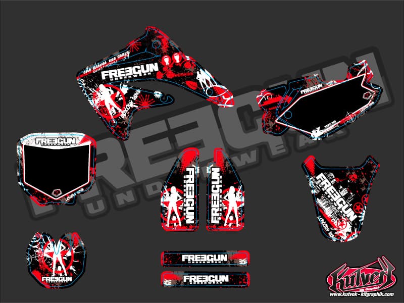 deko-set moto-cross honda cr 85 freegun replica | Honda | Kutvek - View 2