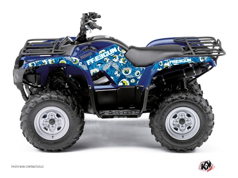 Kit graphique Quad Freegun Eyed Yamaha 350 Grizzly Bleu