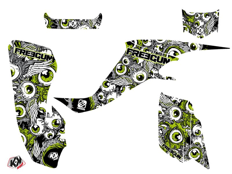 kit graphique quad kawasaki kfx 400 freegun eyed vert | Kawasaki | Kutvek - View 2
