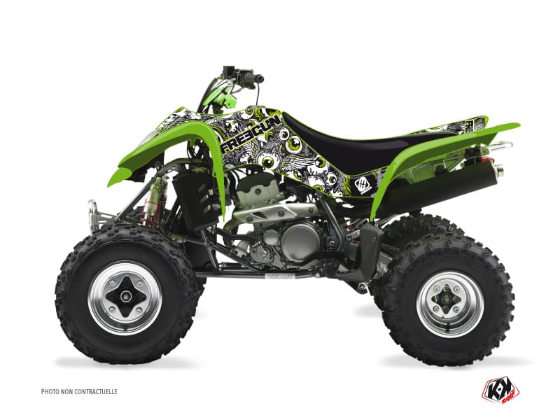 kit graphique quad kawasaki kfx 400 freegun eyed vert  