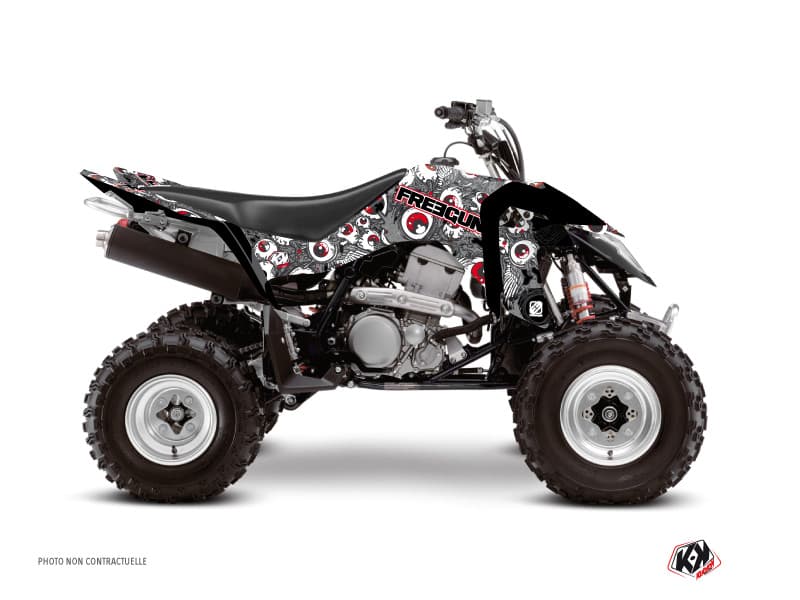 kit graphique quad suzuki ltz 400 ie freegun eyed gris-rouge  