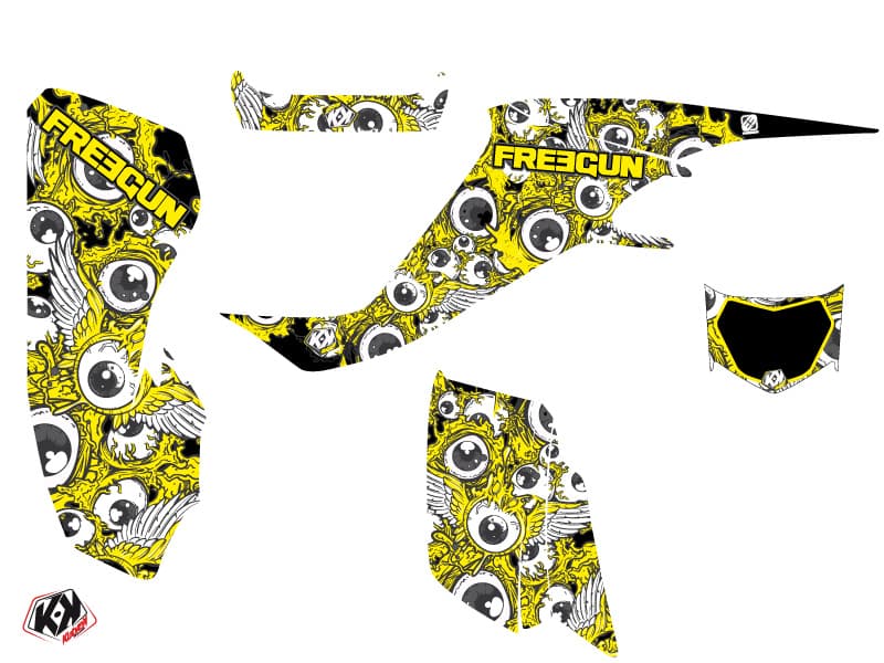 kit graphique quad suzuki ltz 400 freegun eyed jaune | Suzuki | Kutvek - View 2