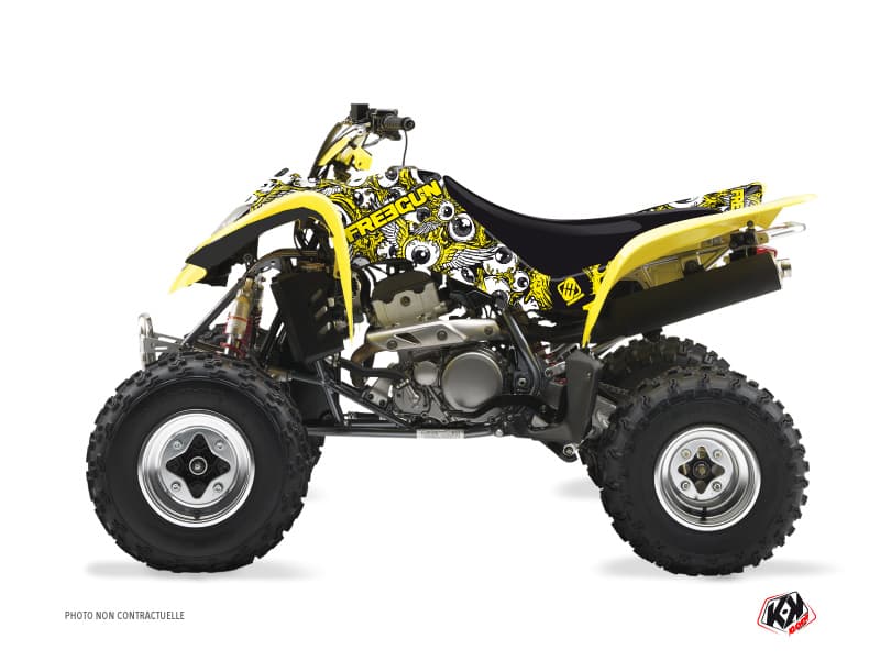 kit graphique quad suzuki ltz 400 freegun eyed jaune  