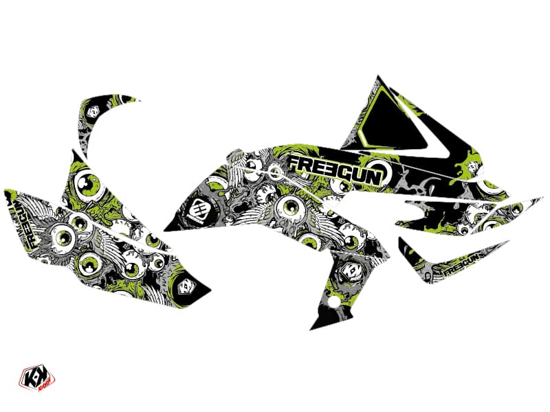 Kit graphique Quad Freegun Eyed Kawasaki 450 KFX Vert | Kawasaki | Kutvek - View 2