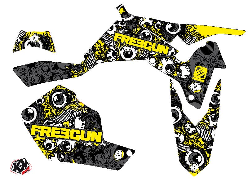 kit graphique quad suzuki ltr 450 freegun eyed jaune | Suzuki | Kutvek - View 2
