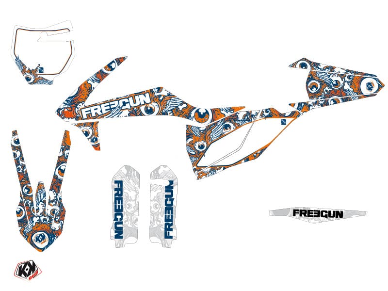 deko-set moto-cross freegun eyed ktm 450 sxf orange | KTM | Kutvek - View 2