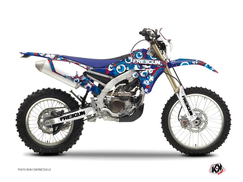 Yamaha 450 WRF Dirt Bike Freegun Eyed Graphic Kit Red | WR | Kutvek